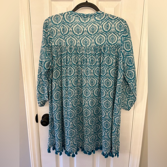 Roller Rabbit Size L Large Tunic/Kurta With Tassels - Picture 2 of 4